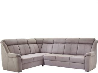 Cavadore Ecksofa Beata im modernen Design / Polstercouch in L-Form / 261 x 98 x 211 / Mikrofaser Anthrazit