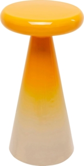 Kare Design Beistelltisch RICI Colore, Gelb, 30cm Durchmesser, Couchtisch, Ablage, Wohnzimmertisch, Stahlgestell, Rund