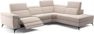 Sofanella Ecksofa AMARO Sofalandschaft Funktionssofa Stoff in Creme S: 286 Breite x 108 Tiefe