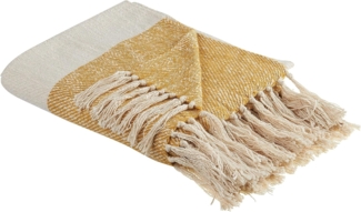 Kuscheldecke SALME Stoff 130 x 170 cm Beige