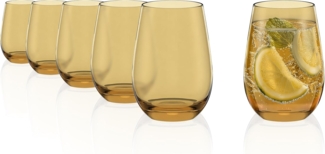 Stölzle Lausitz ELEMENTS Becher 465 ml bernstein 6er Set