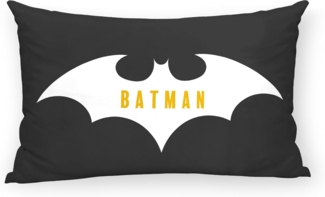 BELUM | Kissenbezug Batman | Kissenbezug Half Panama 100% Bio-Baumwolle | Kissenbezug mit unsichtbarem Reißverschluss | Größe: 30x50 cm