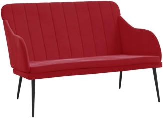 vidaXL Sitzbank Weinrot 110x76x80 cm Samt 351468
