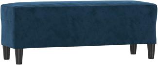 vidaXL Sitzbank Blau 100x35x41 cm Samt