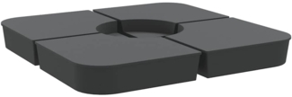 vidaXL 4-tlg. Kreuzfuß-Schirmständer-Set 100 kg PP 847444