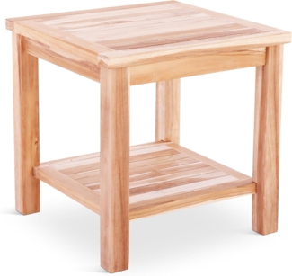 Raburg Gartentisch Beistelltisch Teakholz, 50x50 cm, wetterfestes Teak, langlebig, leicht & robust, UV-beständig & pflegeleicht