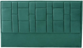 Vente-unique - Bettkopfteil - 180 cm - Samt - Grün - HERMINE