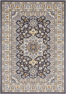 Orientalischer Kurzflor Teppich Parun Täbriz Dunkelgrau - 120x170x0,9cm