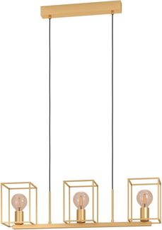 Eglo 900399 Hängeleuchte CUMIOLE E27 3X40W gold L:78cm B:15cm H:110cm dimmbar