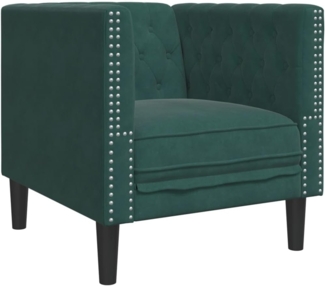 vidaXL Chesterfield-Sessel Dunkelgrün Samt 372675
