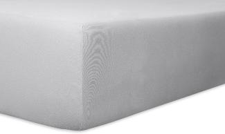 Kneer Easy-Stretch Spannbetttuch 90x190 - 100x220 cm platin (09)