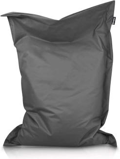 BuBiBag XXL Sitzsack, Outdoor Sitzsäcke für Kinder und Erwachsene, Bodenkissen Beanbag Fatboy wetterfest (Anthrazit 180x145 cm)