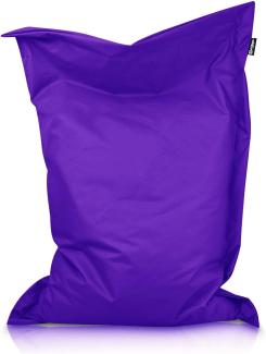 BuBiBag XXL Sitzsack, Outdoor Sitzsäcke für Kinder und Erwachsene, Bodenkissen Beanbag Fatboy wetterfest (Lila 100x70 cm)