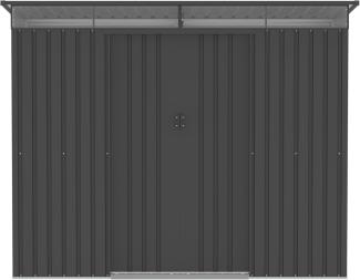 tepro Metallgerätehaus Multi Shed XL Skylight, Maße: 263 x 184 x 202cm, Schwarz