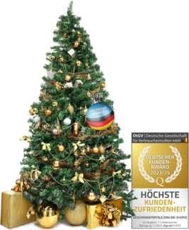 Dimono Künstlicher Weihnachtsbaum XXL Kunst Tannenbaum Naturgrün, Christbaum, Naturgetreuer Tannenbaum mit wunderschönen Baumspitzen