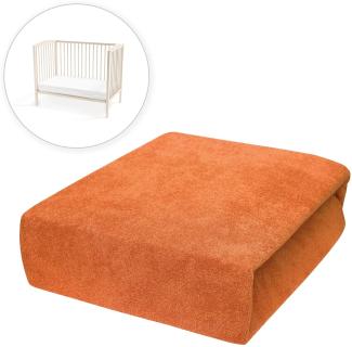 Frottier Spannbettuch passend zu 160x70 cm Kinderbett Matratze - Orange