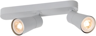 SLV PURI 2.0 Cone, Wand- und Deckenaufbauleuchte, asymmetrisch, 2 x max. 6W GU10, grau - Wand- und Deckenleuchten