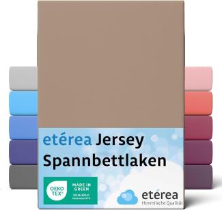 etérea Comfort Jersey Spannbettlaken Taupe 100x200 cm - 120x200 cm