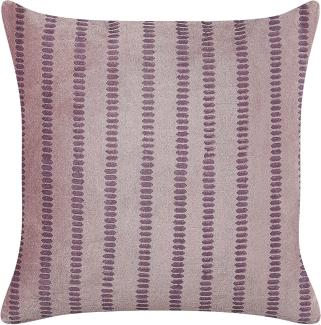 Dekokissen Streifenmuster AGAPANTHUS Samtstoff 45 x 45 cm Rosa