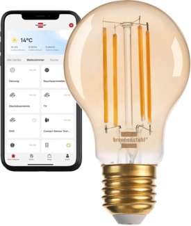 Brennenstuhl WiFi Filament LED Lampe Standard EEK F