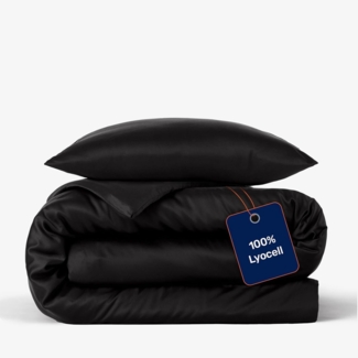 twenty:three® Bettwäsche Lyocell Bettwäsche Jet Black, Lyocell, Atmungsaktiv, Ultraweich, 100% TENCEL™ Lyocell, Nachhaltig
