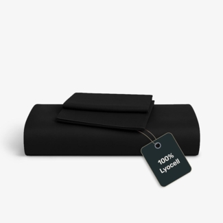 twenty:three® Bettwäsche Lyocell Bettwäsche Jet Black, Lyocell, Atmungsaktiv, Ultraweich, 100% TENCEL™ Lyocell, Nachhaltig