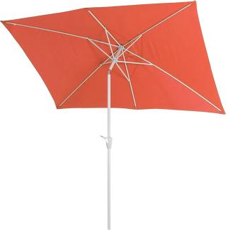 Sonnenschirm N23, Gartenschirm, 2x3m rechteckig neigbar, Polyester/Alu 4,5kg UV-Schutz 50+ ~ terracotta