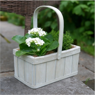 HTI-Living mit Henkel Pflanzkorb Weiß