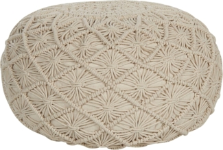 Pouf BERKANE Beige Baumwolle 50 cm 50 cm