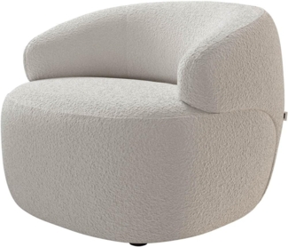 Loungesessel Nova 88x88 cm Bouclé Creme-Weiß