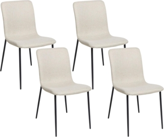Esszimmerstuhl 4er Set GLENDIVE Helles Beige