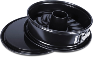 Städter We love baking Serie Springform EMAILLE ø 26 cm / H 7 cm Schwarz mit Flach-, Rohrboden