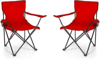 BigDean Campingstuhl 2x Faltstuhl Campingstuhl Anglerstuhl Getränkehalter Klappstuhl