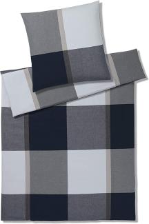 elegante Soft-Flanell Bettwäsche Berkeley smoke | 135x200 cm + 80x80 cm