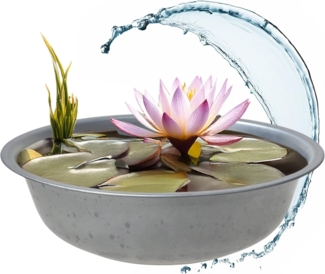 Spetebo Pflanzkübel - Mini Teich Garten Schale (Anzahl, 1 St, Stück), wetterfestes und robustes Material