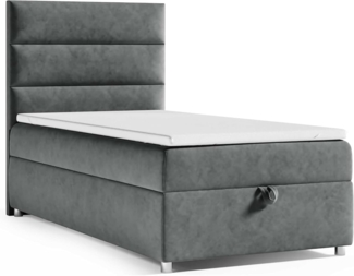 Best for Home Boxspringbett K4 SINGLE mit Bettkasten (Graphit 100x200)