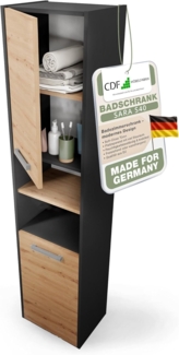 ibonto Hochschrank Platzsparender Badezimmerschrank Hochschrank Wasserfest