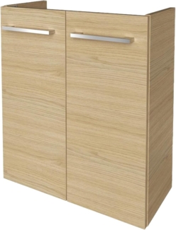 Fackelmann SBC B. STYLE Waschbeckenunterschrank 55 cm, Braun hell, 2 Türen