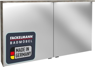 Fackelmann OXFORD LED Spiegelschrank 120 cm breit, Braun hell