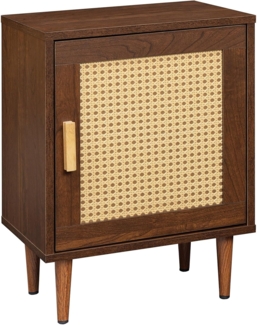 riess-ambiente Nachttisch VIENNA 60cm braun - Wiener Geflecht, mit Stauraum, Holzoptik, eckig (Einzelartikel, 1-St), Retro-Beistelltisch - ideal für Boho-Schlafzimmer und Wohnbereiche