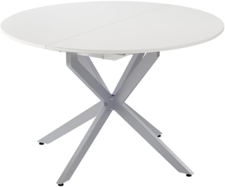 Vicco Esstisch Weiß/Grau 120 x 120 cm ausziehbar, Loyd