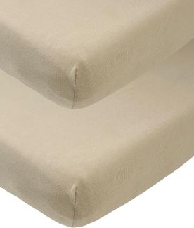 Meyco Jersey Spannbettlaken 50x90 cm Taupe 2 Stück Taupe