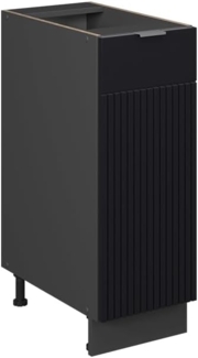 Apothekerschrank Fame-Line Schwarz gestreift 30 cm ohne Arbeitsplatte Vicco