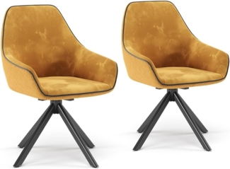 Vicco Loungesessel Gelb 2er Set, Eleganza