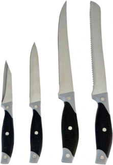 AXENTIA Messerserie Softgriff mit 3 Nieten, hochwertige Stahlklinge Brotmesser 8'