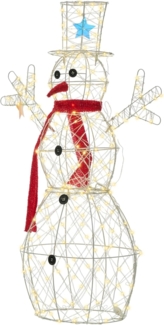 Gartendekoration LED VASMAN Schneemann 93 cm Weiß