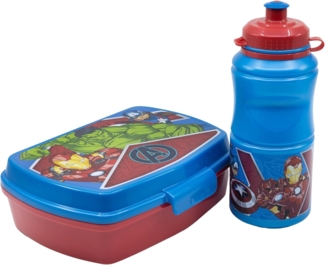 Pausen Set Marvel Avengers 2tlg. Brotdose und Trinkflasche Geschenkset