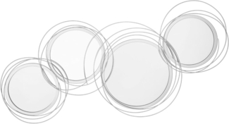 HOMCOM Wandbild 3er Set, mit 4 runden Spiegeln, modern (Wanddeko, 1 St), für Wohnzimmer, Schlafzimmer, Metall, Silber