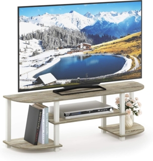 Furinno TV-Regal mit 4 Ablageflächen, holz, Sonoma Eiche/Weiß, 34. 04x120. 02x40. 39 cm