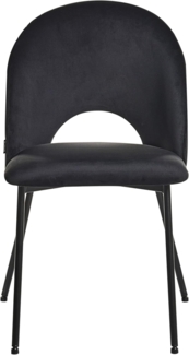 Esszimmerstuhl 2er Set COVELO Samtstoff Schwarz